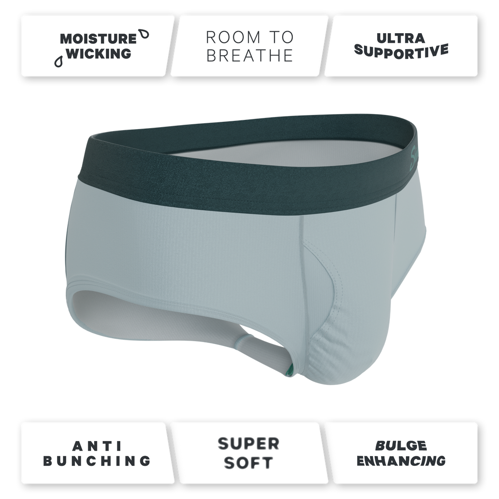 The Dry Ice | Muted Steel Blue Ball Hammock® Pouch Underwear Briefs - Shinesty