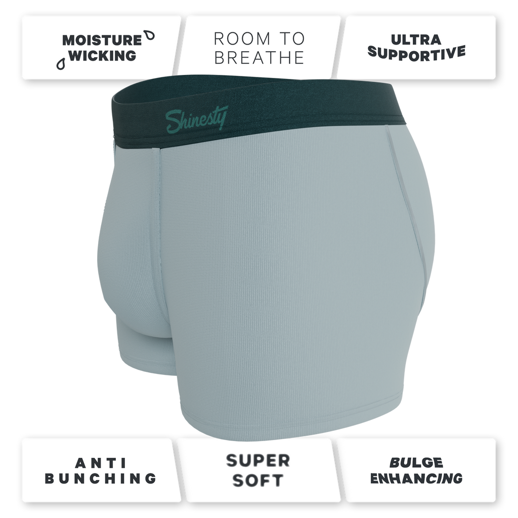 The Dry Ice | Muted Steel Blue Ball Hammock® Pouch Trunks Underwear - Shinesty