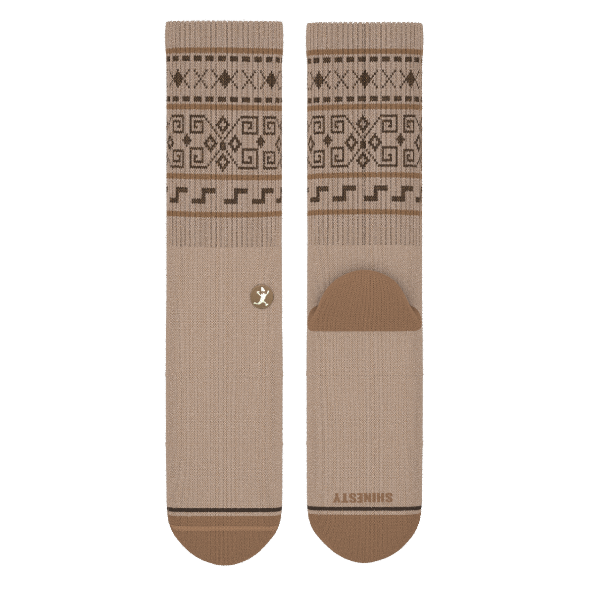 The Dude Abides | Aztec Sweater Heel Hammock™ Crew Socks - Shinesty