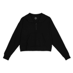 The Threat Level Midnight | Black Goldilocks™ Women’s Half Zip Lounge Hoodie - Shinesty
