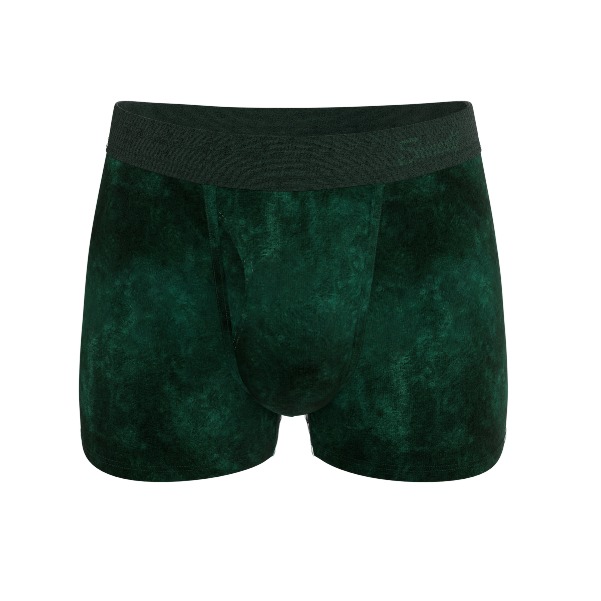 The Extravagance | Dark Green Velvet Trunk Underwear - Shinesty