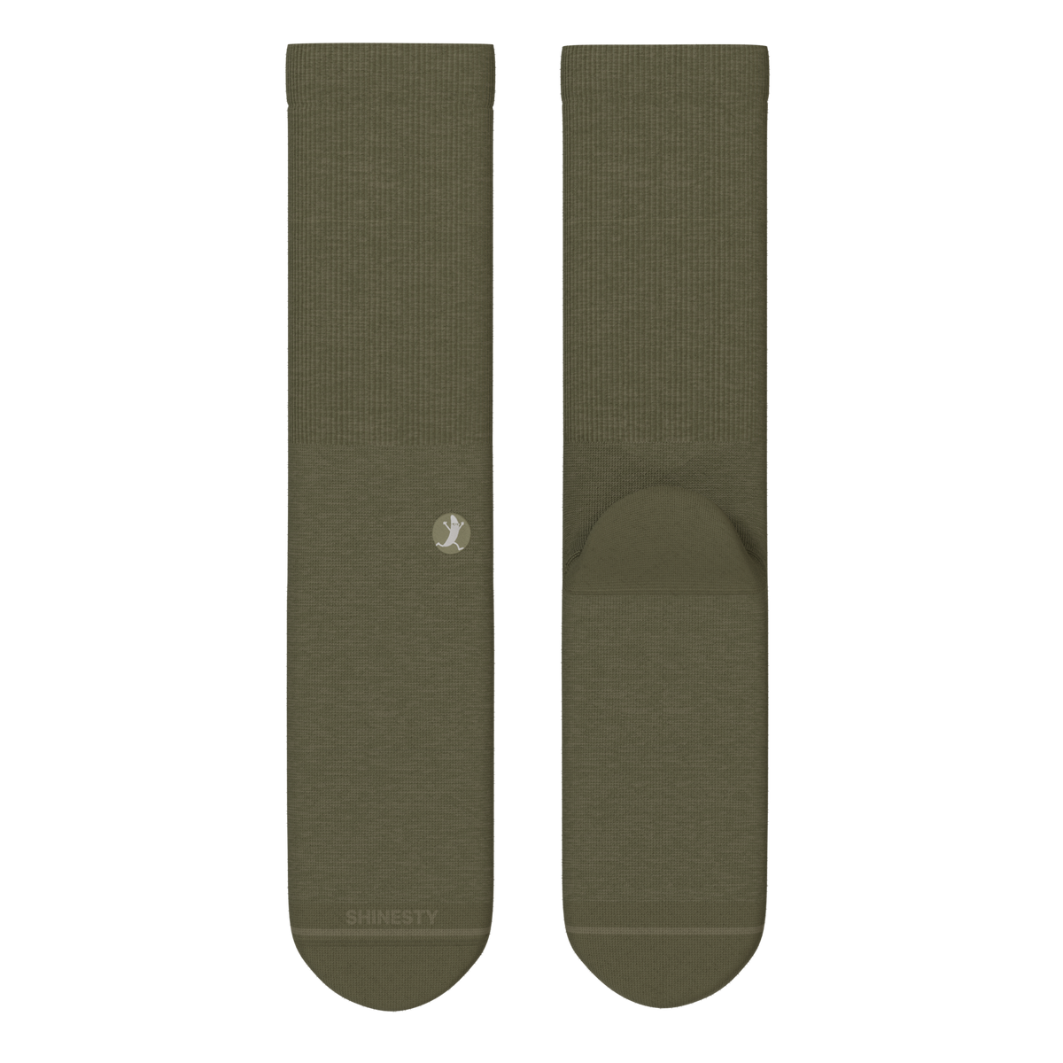 The Fields Of Green | Oil Green Heel Hammock™ Crew Socks - Shinesty