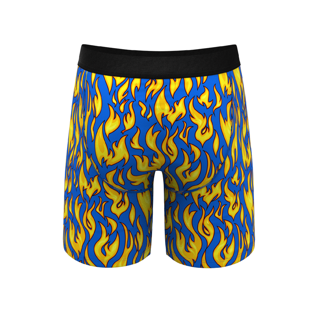 The Fire Crotch | Flames Ball Hammock® Boxer - Long Leg - Shinesty