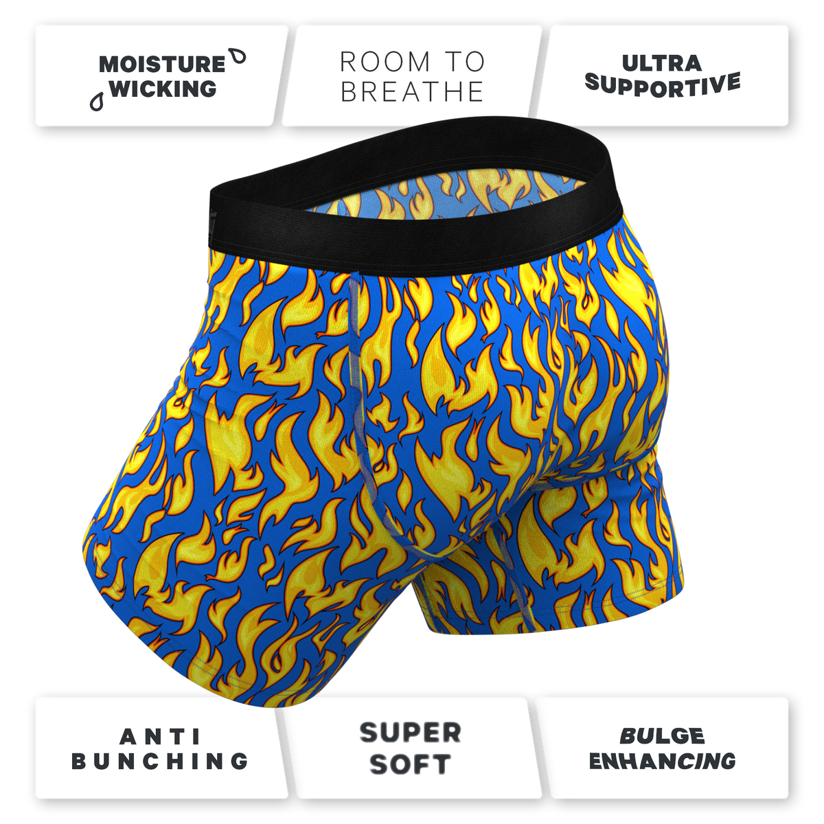 The Fire Crotch | Flames Ball Hammock® Pouch Underwear - Shinesty