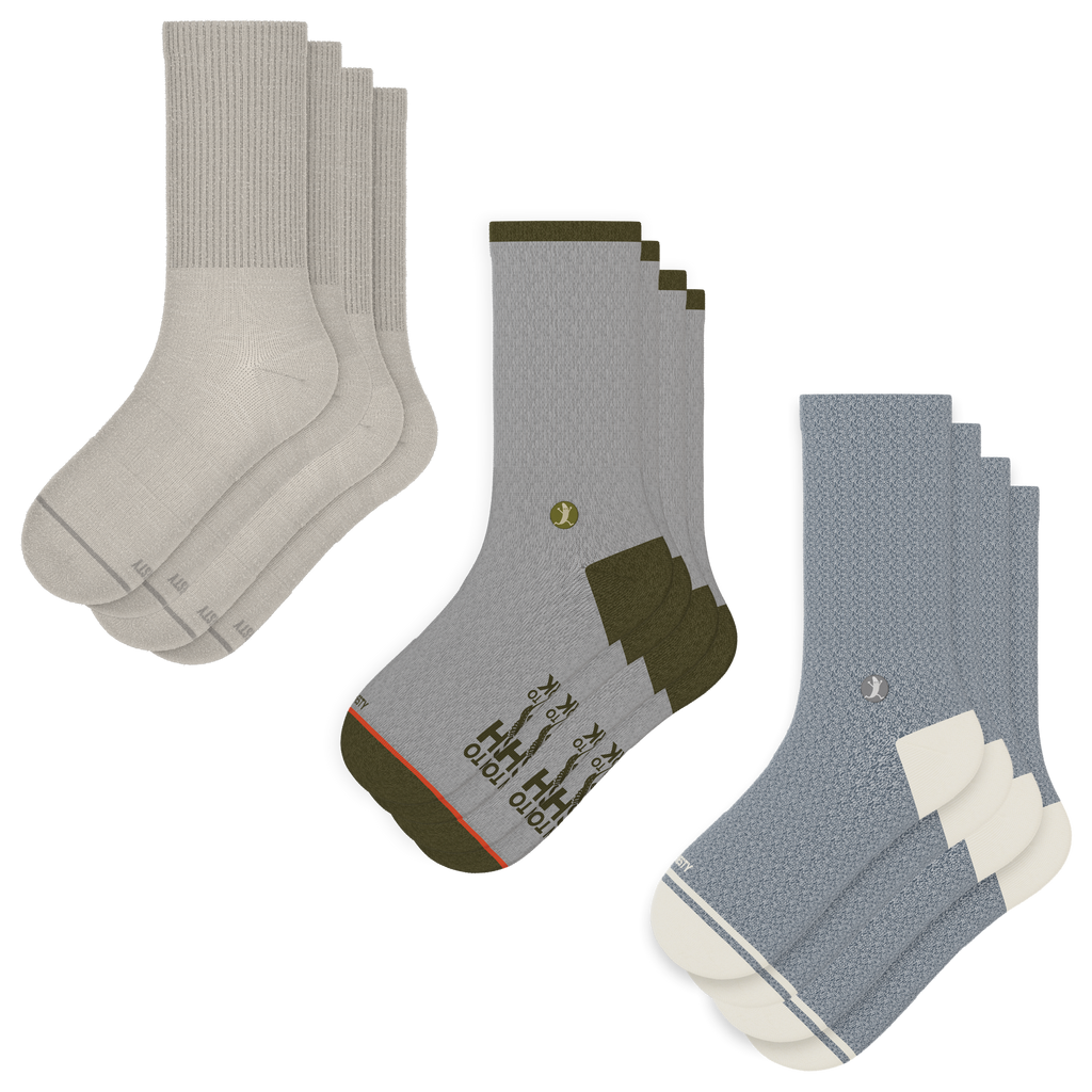 The Fishing Feet | Heel Hammock™ Crew Socks 6 Pack - Shinesty