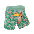 The Flamboyance | Flamingo Ball Hammock® Pouch Underwear With Fly - Shinesty