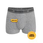 The Flintstone | Heather Grey and Black Ball Hammock® Pouch Trunks Underwear - Shinesty