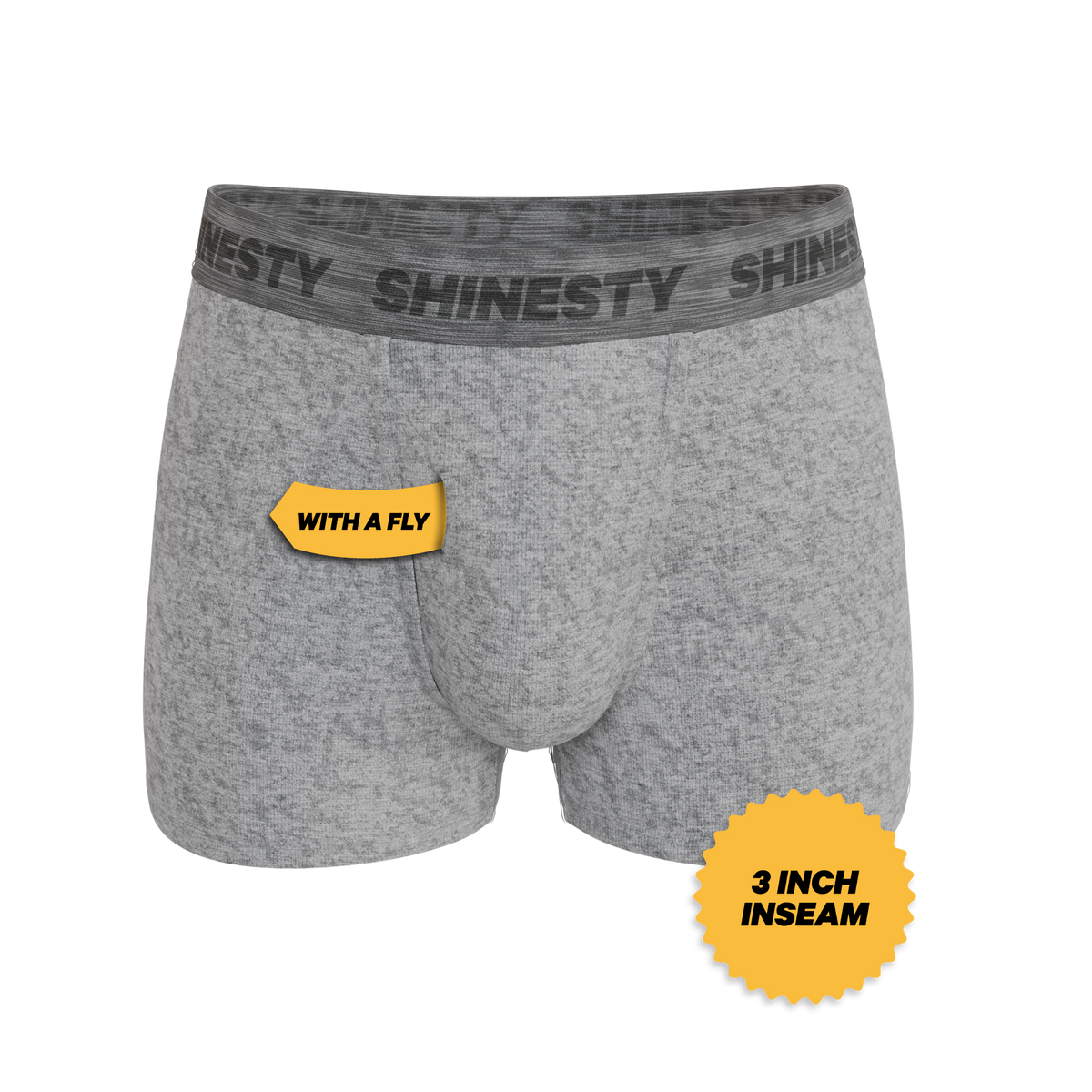 The Flintstone | Heather Grey and Black Ball Hammock® Pouch Trunks Underwear - Shinesty