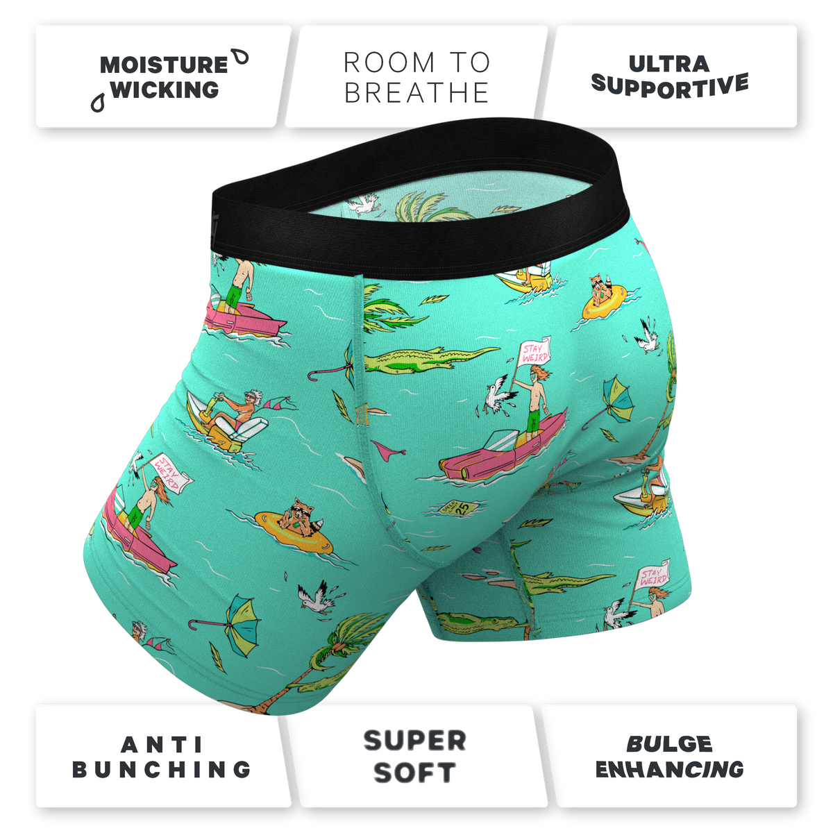 The Florida Man | Hurricane Scene Ball Hammock® Pouch Underwear - Shinesty