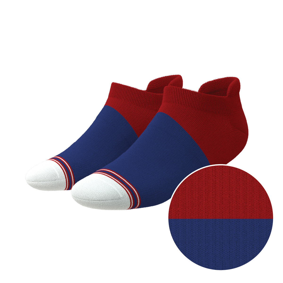 The Fourth | Patriotic Red and Blue Heel Hammock™ Ankle Socks - Shinesty