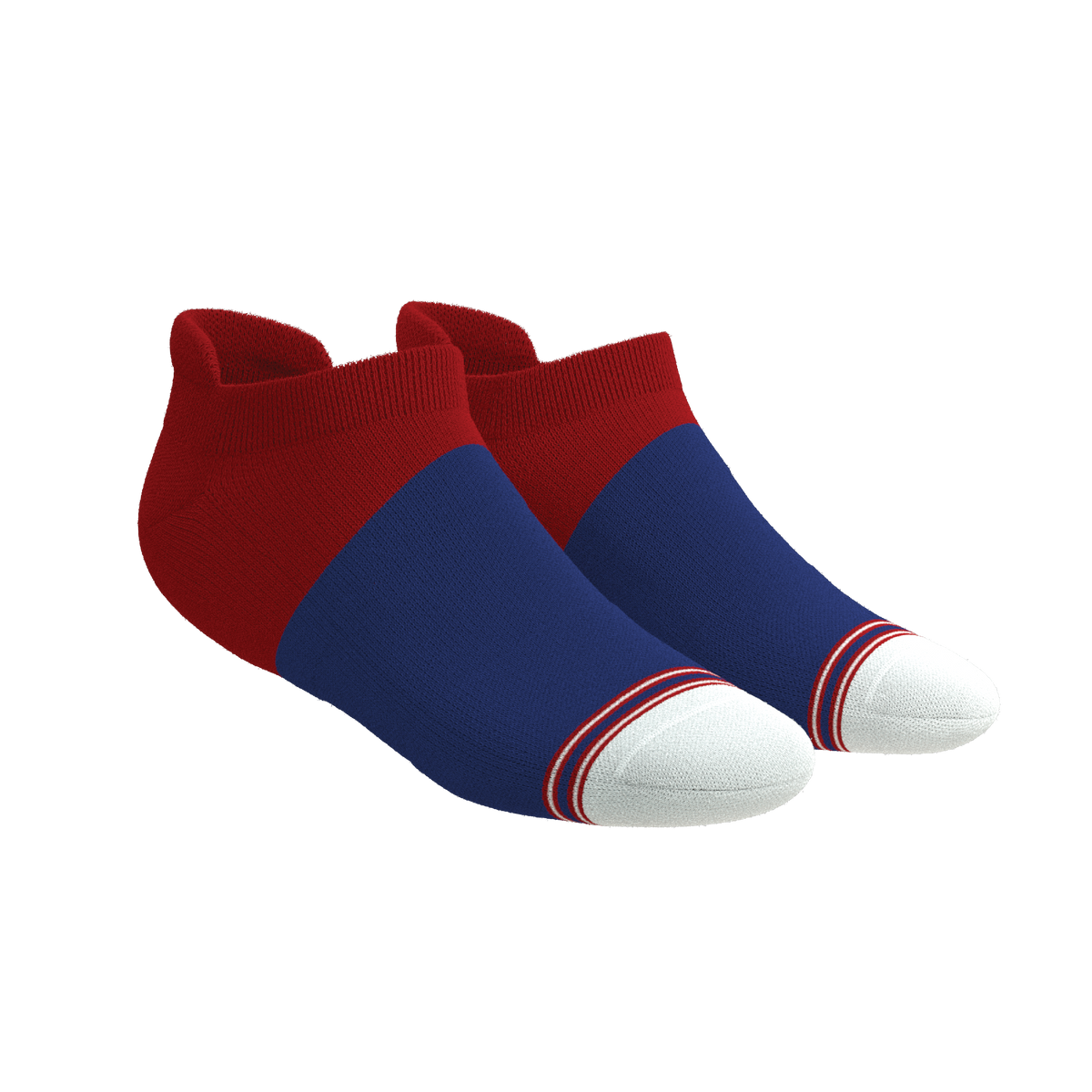 The Fourth | Patriotic Red and Blue Heel Hammock™ Ankle Socks - Shinesty