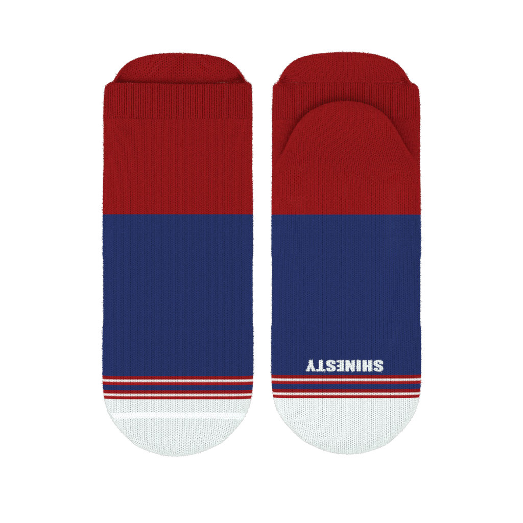 The Fourth | Patriotic Red and Blue Heel Hammock™ Ankle Socks - Shinesty
