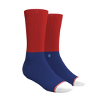 The Fourth | Patriotic Red and Blue Heel Hammock™ Crew Socks - Shinesty