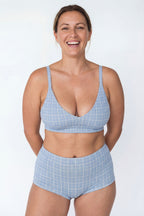 The Spick & Span | Window Pane Plaid Boob Hammock™ Plunge Bralette - Shinesty