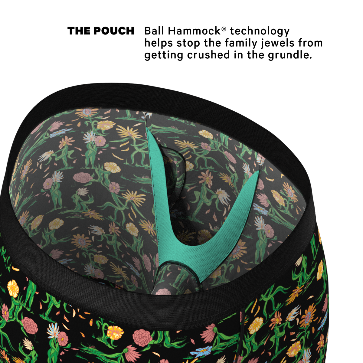 The Garden Of Breedin | Flower Print Ball Hammock® Boxer - Long Leg - Shinesty