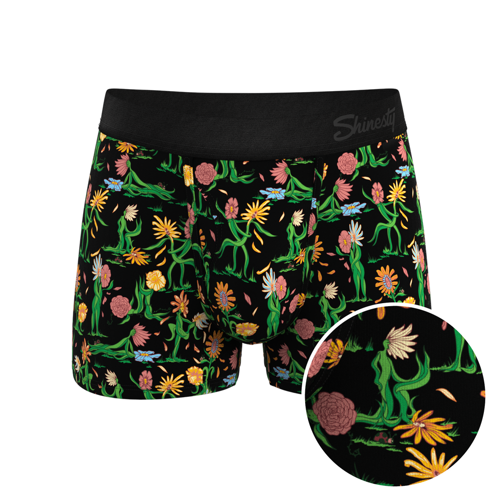 The Garden Of Breedin | Flower Print Ball Hammock® Pouch Trunks Underwear - Shinesty