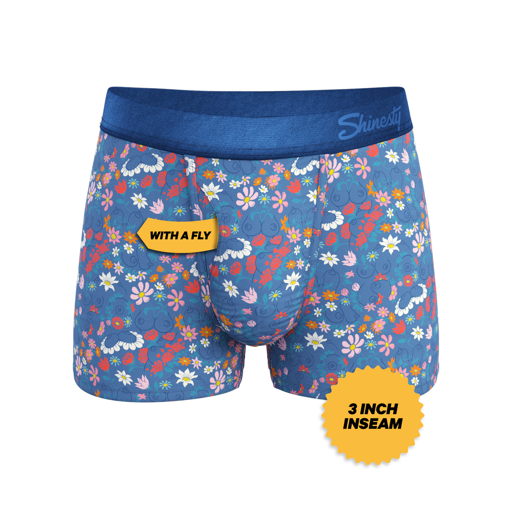 The Gardening Nips | Busty Floral Ball Hammock® Pouch Trunks Underwear - Shinesty