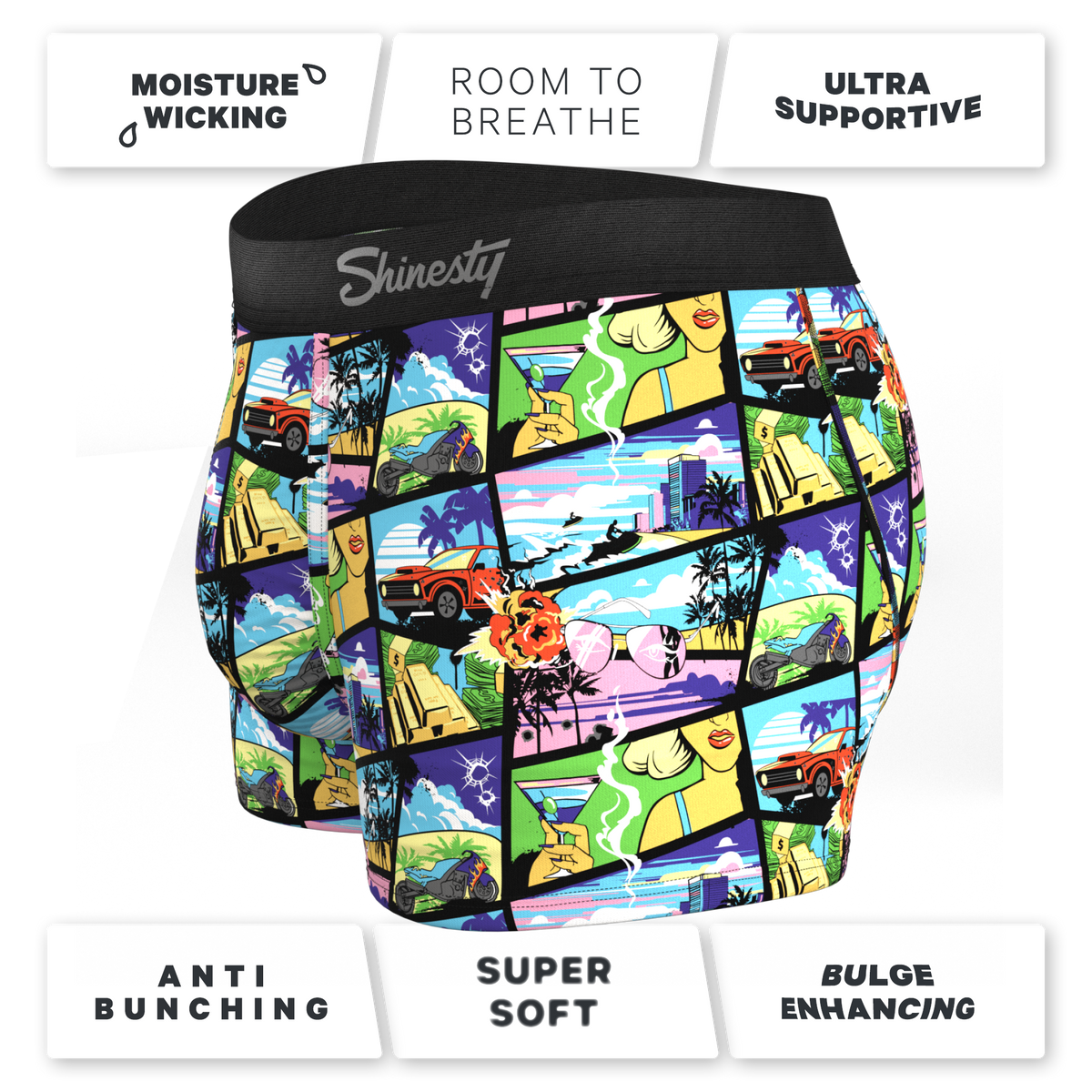The Gas Pedal | Pop Art Ball Hammock® Pouch Trunks Underwear - Shinesty