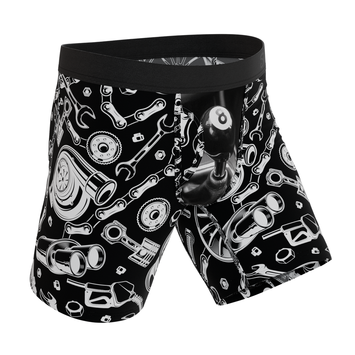 The Gear Head | Stick Shift Ball Hammock® Boxer - Long Leg - Shinesty
