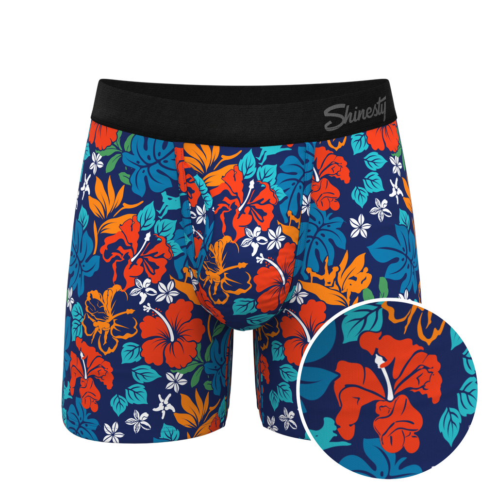 The Get Lei'd | Naughty Tropical Ball Hammock® Pouch Underwear With Fly - Shinesty