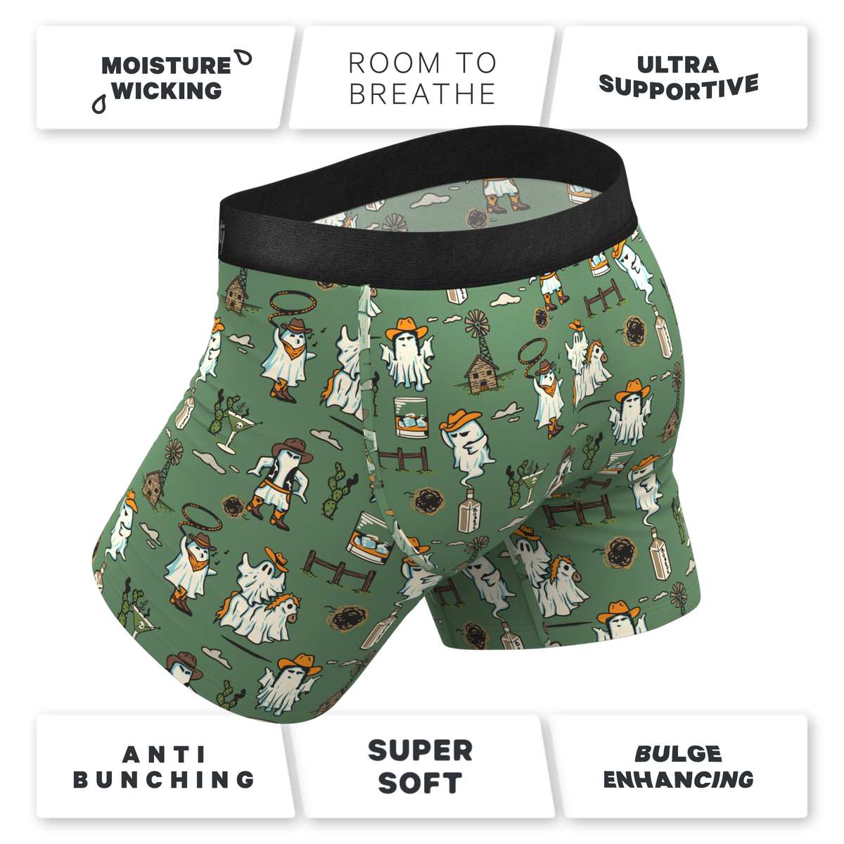 The Ghost Town | Western Ghost Ball Hammock® Pouch Underwear - Shinesty