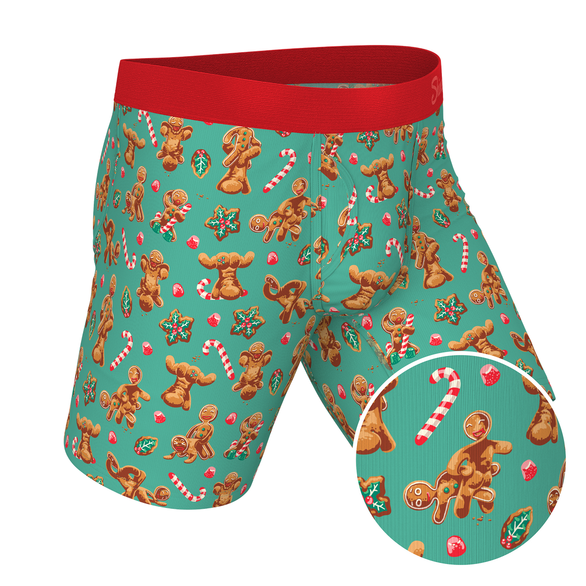The Ginger Rail | Gingerbread Ball Hammock® Boxer - Long Leg - Shinesty