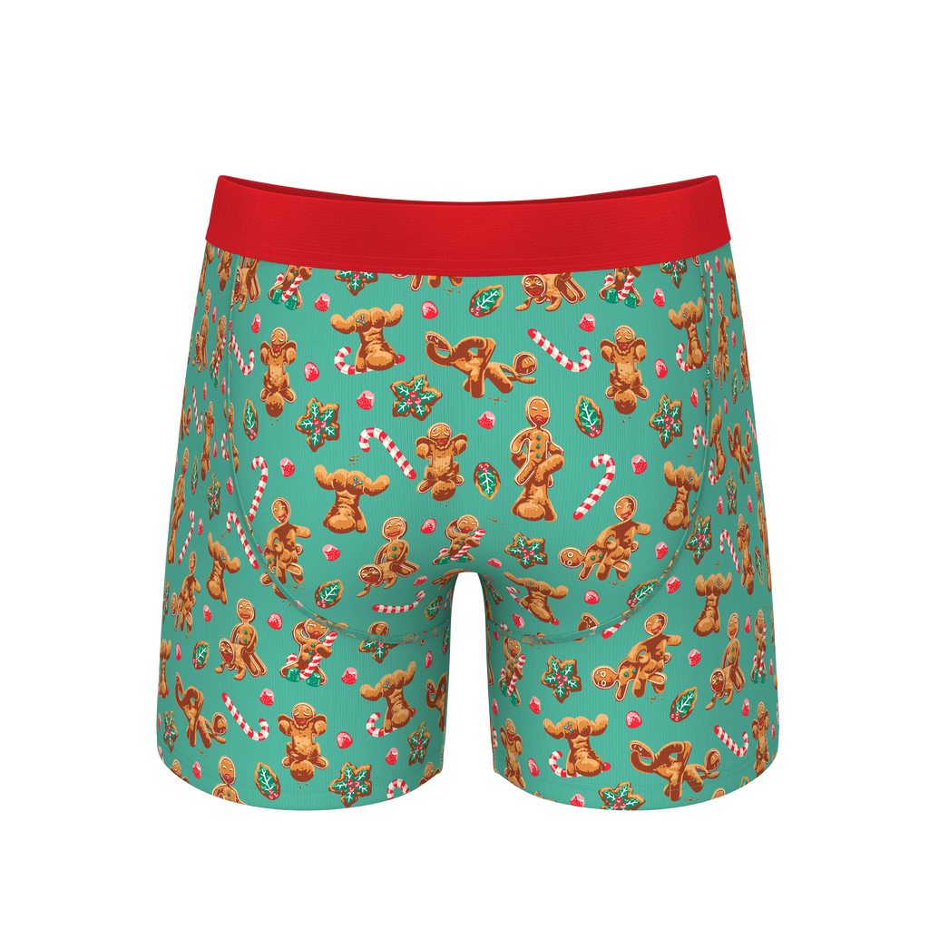 The Ginger Rail | Gingerbread Ball Hammock® Pouch Underwear With Fly - Shinesty
