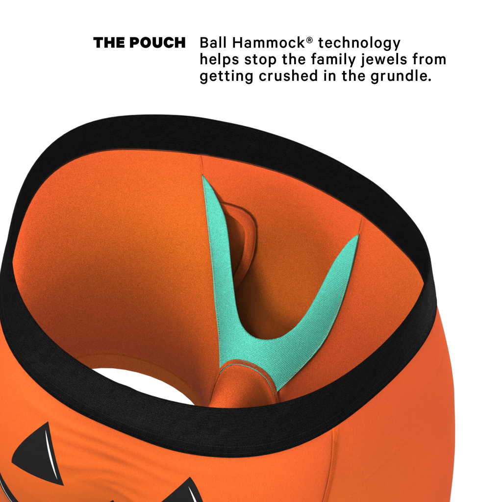 The Good Gourd | Jack O Lantern Ball Hammock® Pouch Underwear With Fly - Shinesty