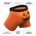 The Good Gourd | Jack O Lantern Ball Hammock® Pouch Underwear With Fly - Shinesty