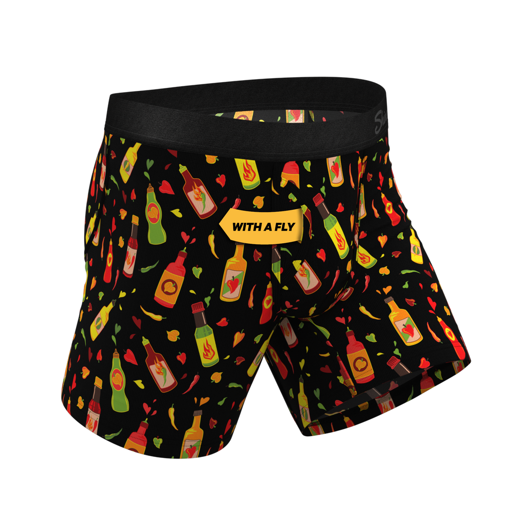 The Gotcha Sriracha | Hot Sauce Ball Hammock® Pouch Underwear With Fly - Shinesty
