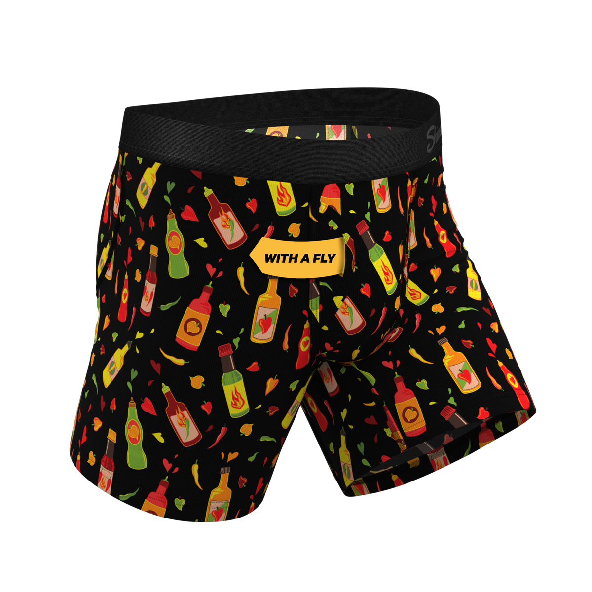 The Gotcha Sriracha | Hot Sauce Ball Hammock® Pouch Underwear With Fly - Shinesty