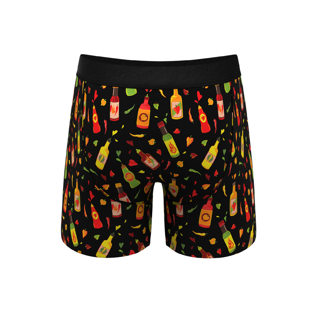 The Gotcha Sriracha | Hot Sauce Ball Hammock® Pouch Underwear With Fly - Shinesty