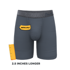 The Graphite | Tonal Grey Ball Hammock® Boxer - Long Leg - Shinesty