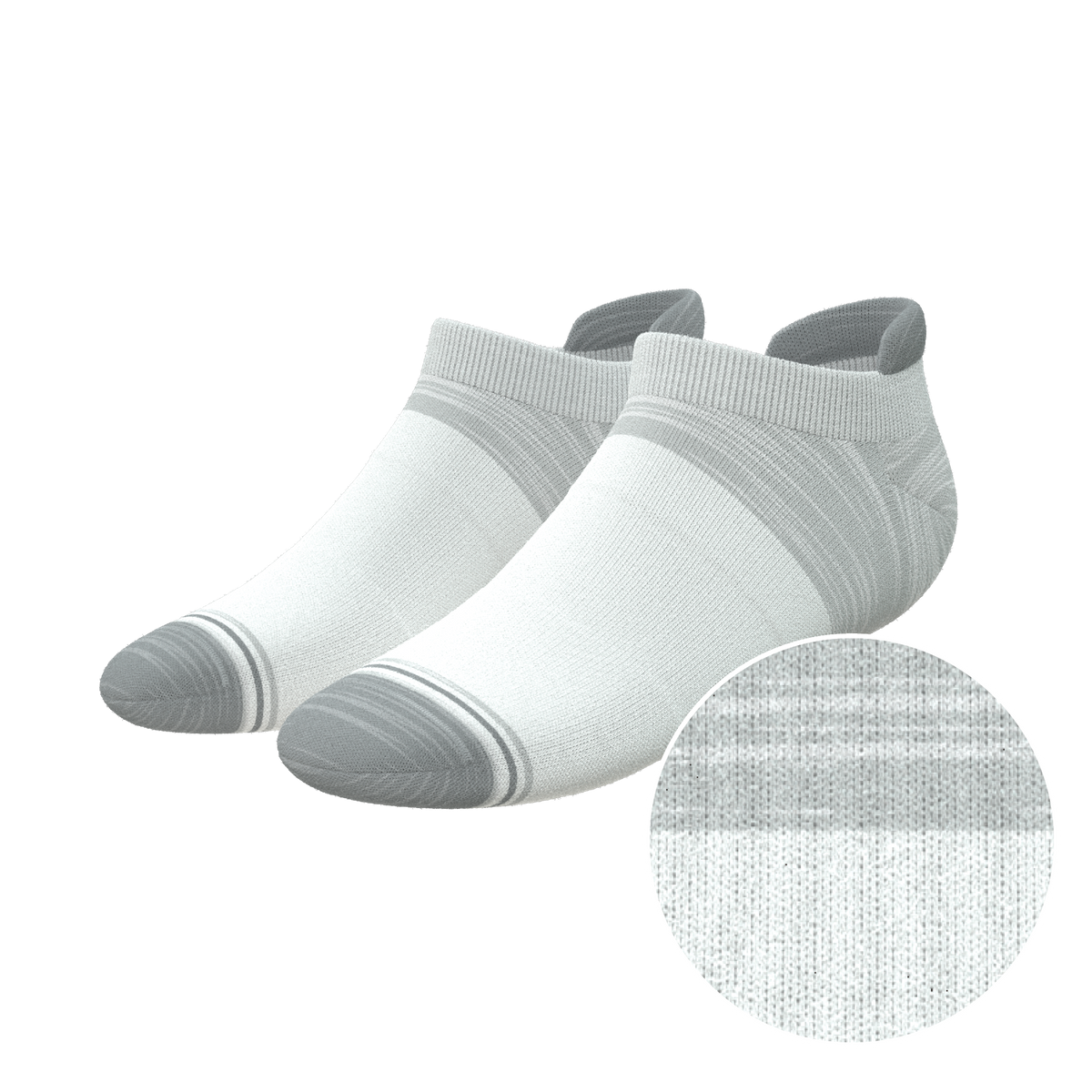 The Gray Matter | Tri Color Block Heel Hammock™ Ankle Socks - Shinesty