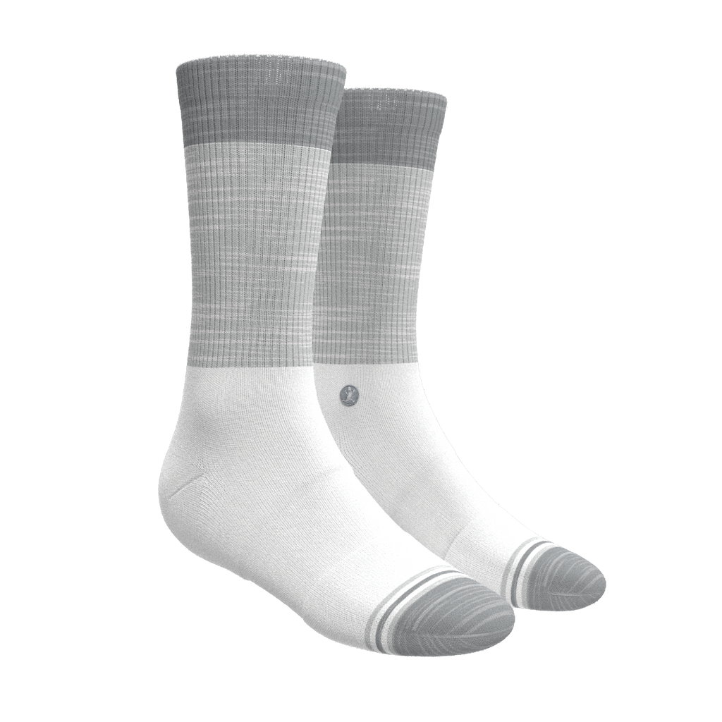 The Gray Matter | Tri Color Block Heel Hammock™ Crew Socks - Shinesty