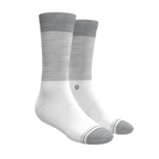 The Gray Matter | Tri Color Block Heel Hammock™ Crew Socks - Shinesty