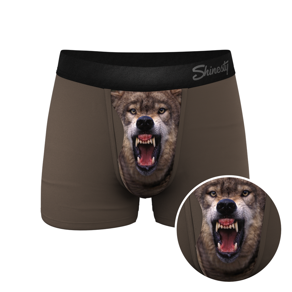 The Grey's Growl | Wolf Ball Hammock® Pouch Trunks Underwear - Shinesty
