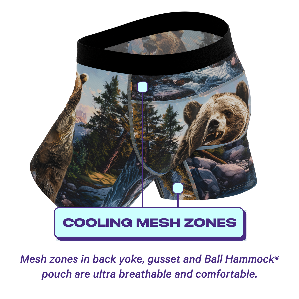 The Grizzly Beast | Truck Stop Classic paradICE™ Cooling Ball Hammock® Underwear - Shinesty