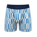 The Hamptons | Blue Mosaic Stripe Ball Hammock® Pouch Underwear - Shinesty