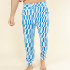 The Hamptons | Blue Mosaic Stripe SleepDeep™ Men’s Pajama Joggers - Shinesty