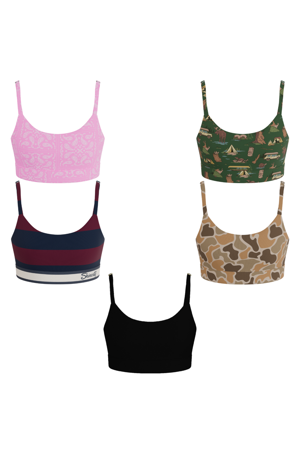 The Happy Trails | Boob Hammock™ Scoop Bralette 5 Pack - Shinesty