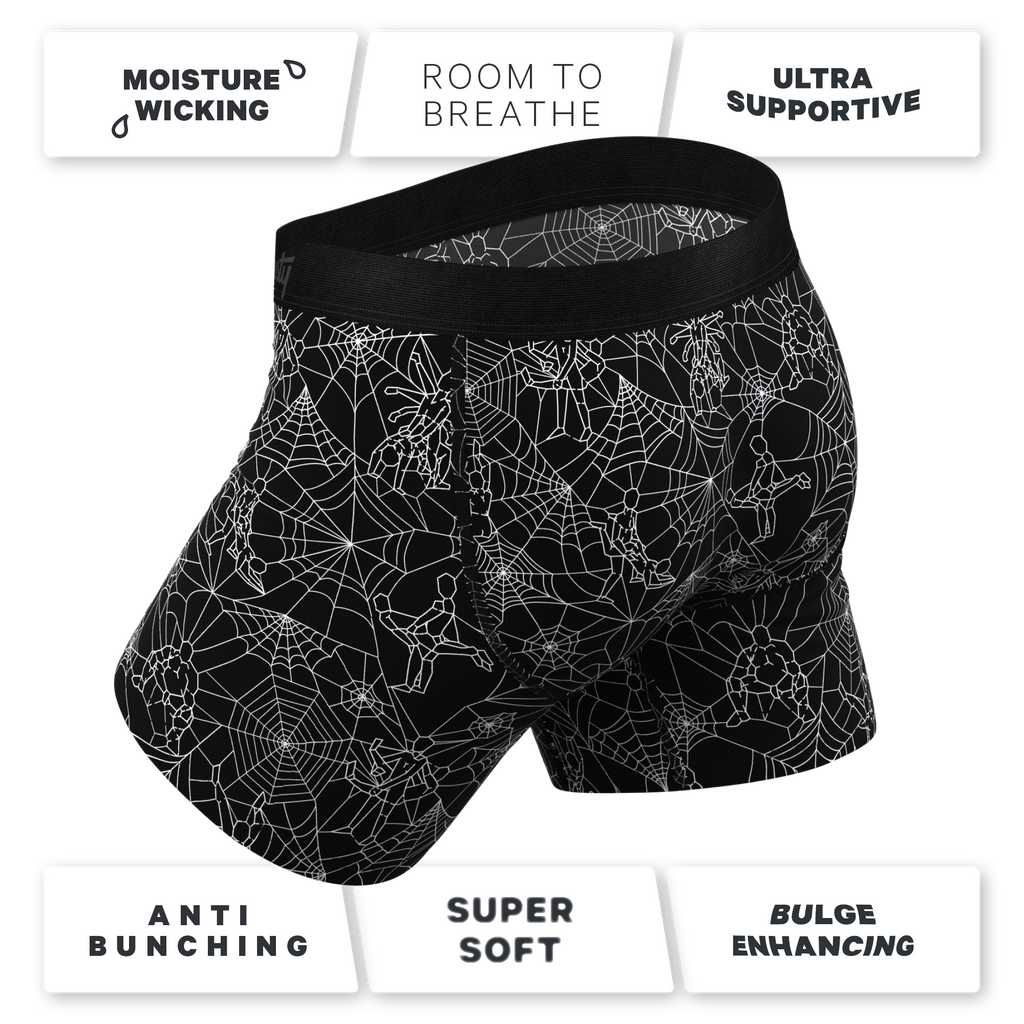 The Harlot's Web | Naughty Spider Web Ball Hammock® Pouch Underwear With Fly - Shinesty