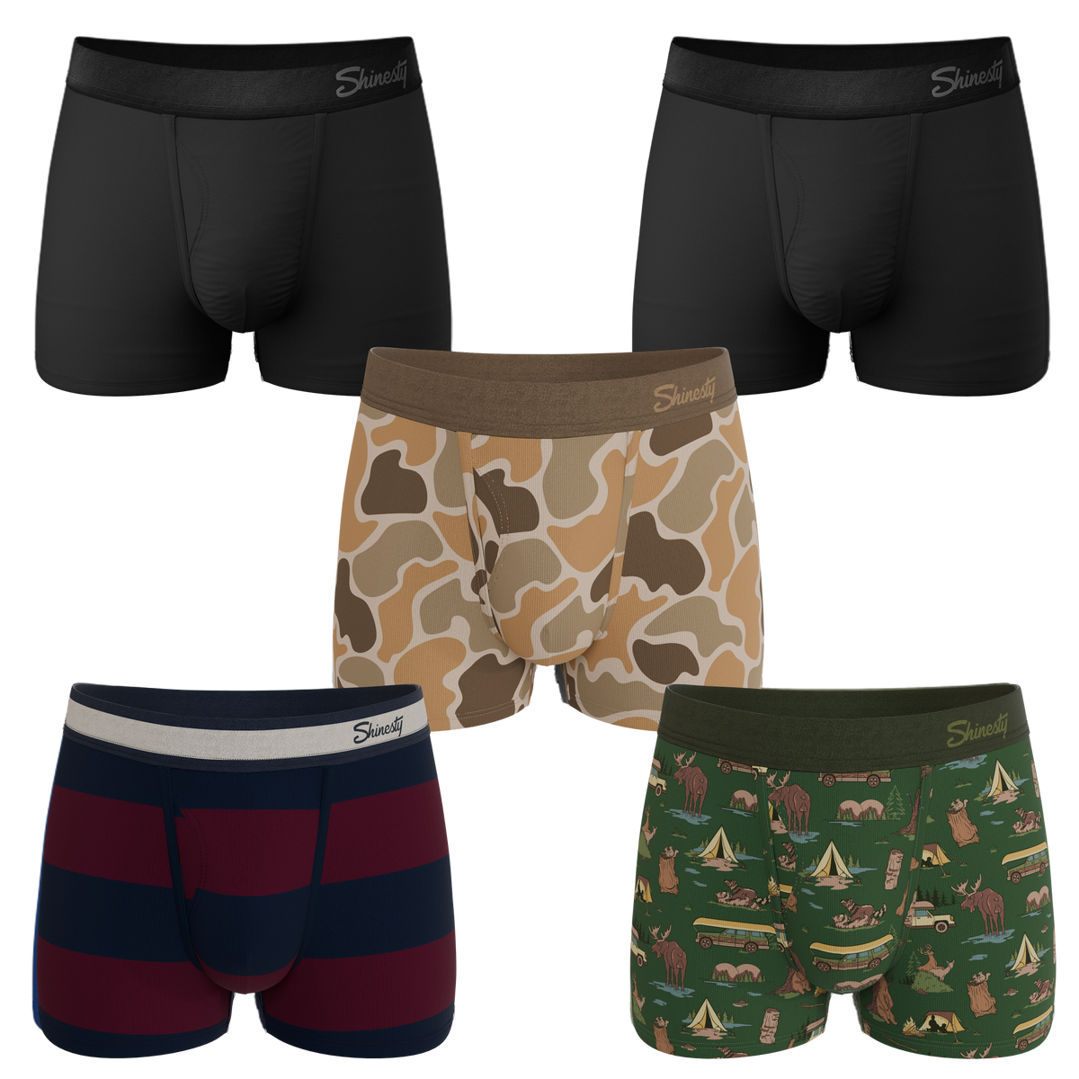 The Hide and Hunt | Ball Hammock® Pouch Trunks Underwear 5 Pack - Shinesty
