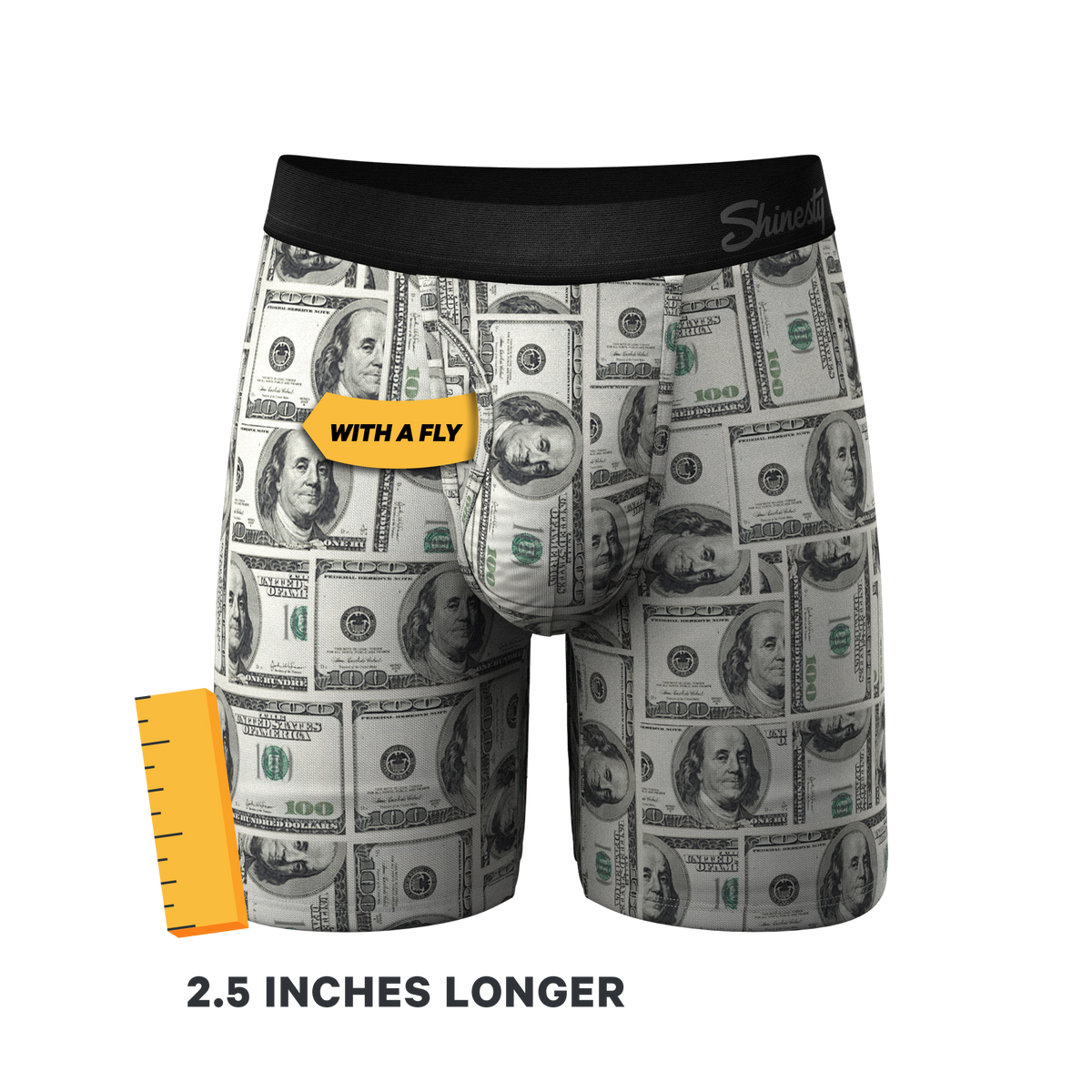 The High Roller | Money Ball Hammock® Boxer - Long Leg - Shinesty