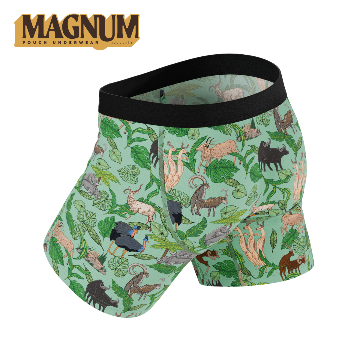 The Hornography | Tropical Animals Ball Hammock® Magnum Big Pouch Underwear - Shinesty