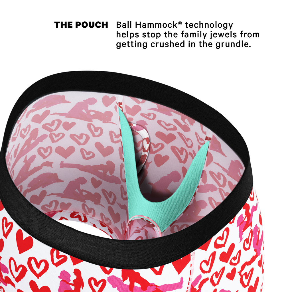 The Hot-Blooded Handbook | Valentines Ball Hammock® Pouch Underwear With Fly - Shinesty