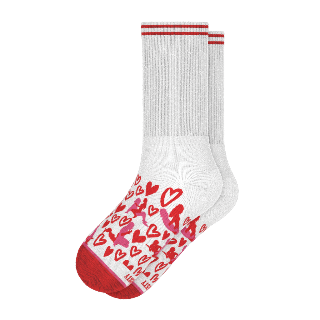 The Hot-Blooded Handbook | Valentine's Day Heel Hammock™ Crew Socks - Shinesty