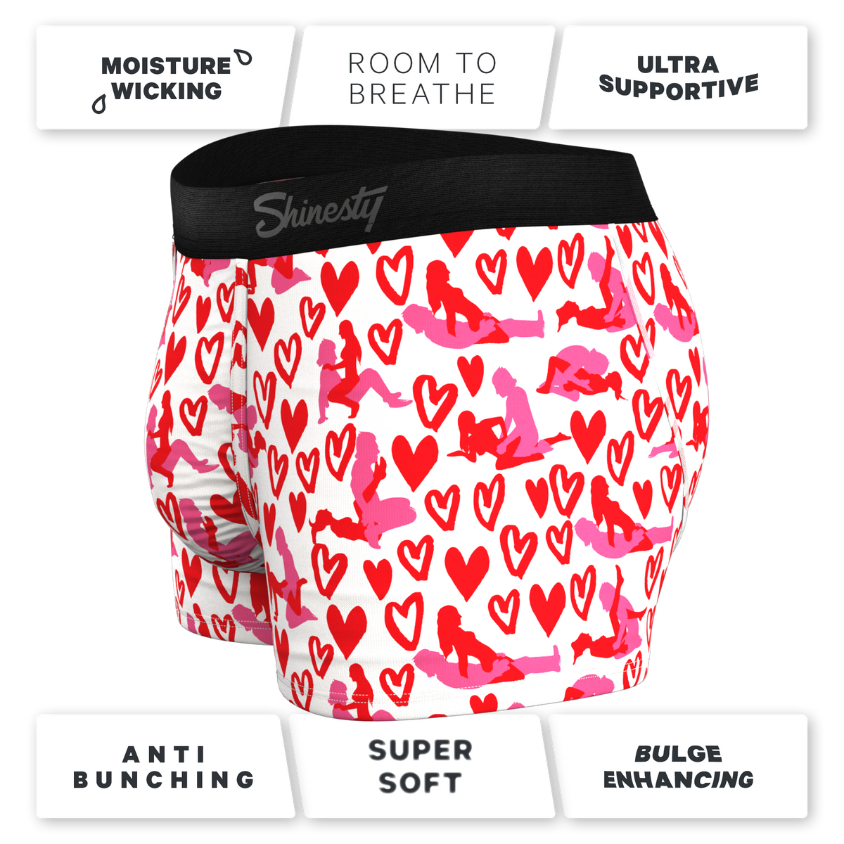 The Hot-Blooded Handbook | Valentines Ball Hammock® Pouch Trunks Underwear - Shinesty