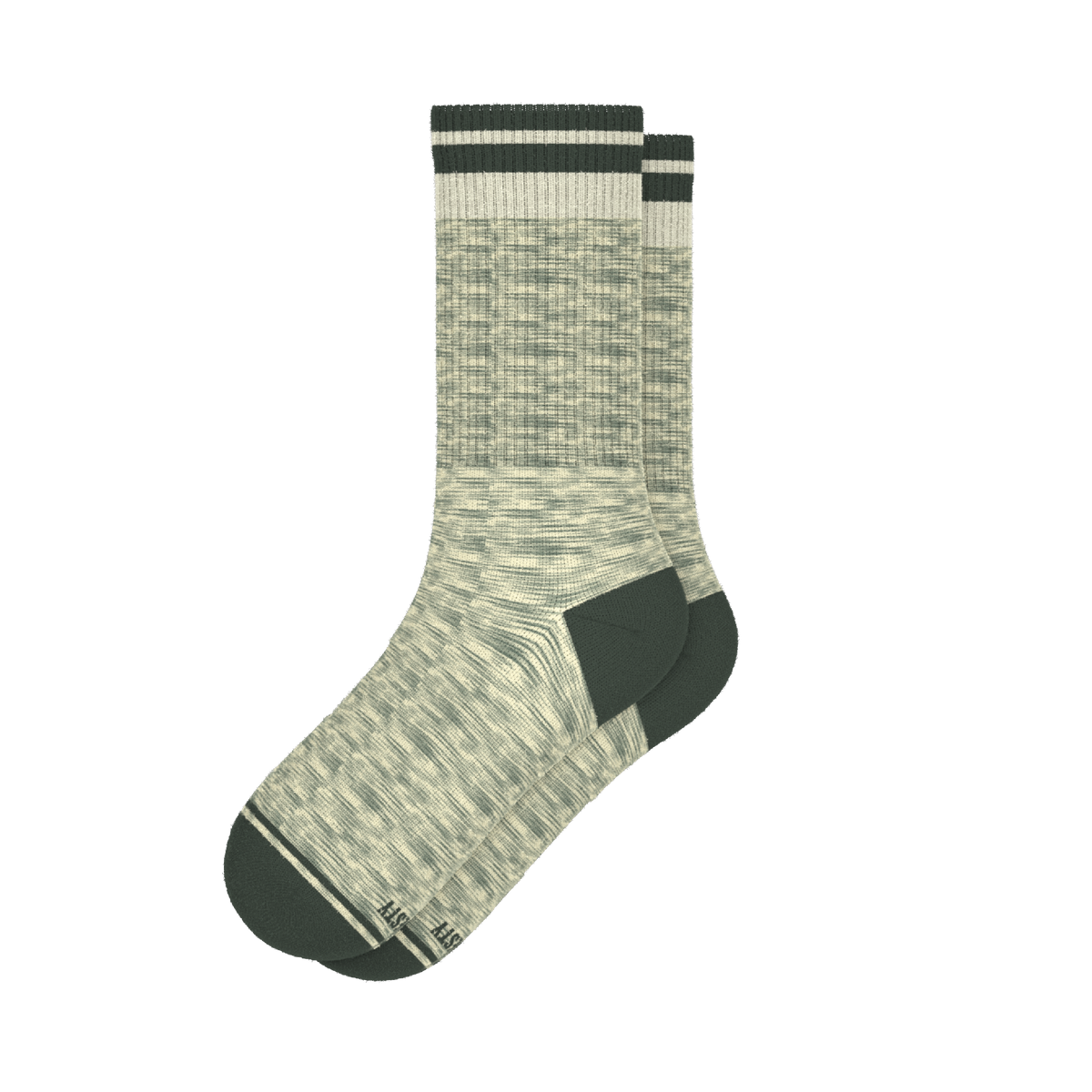 The Illusion | Green Pattern Heel Hammock™ Crew Socks - Shinesty