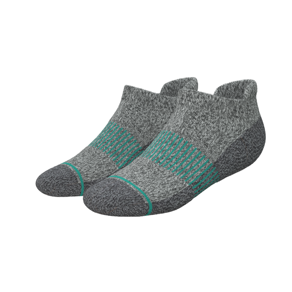 The Intramural Champ | Gray Stay Weird Heel Hammock™ Ankle Socks - Shinesty